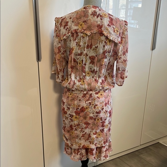 NWOT VERONICA BEARD 100% Silk Dakota Floral Ruched Dress, Size 12 - Picture 11 of 15